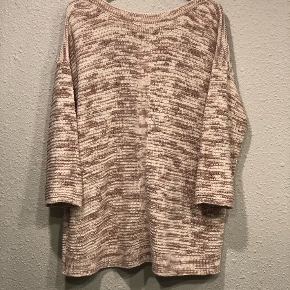 J. JILL PureJill 3/4 Sleeve Boatneck Marled Knit Sweater Oversized - Picture 5 of 5